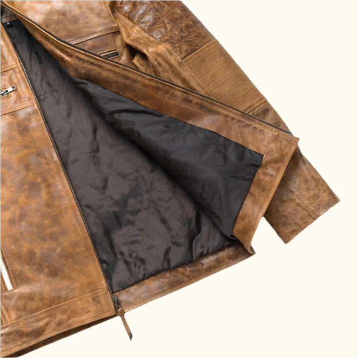 Cafe Racer Leather Jacket - Rare Leather