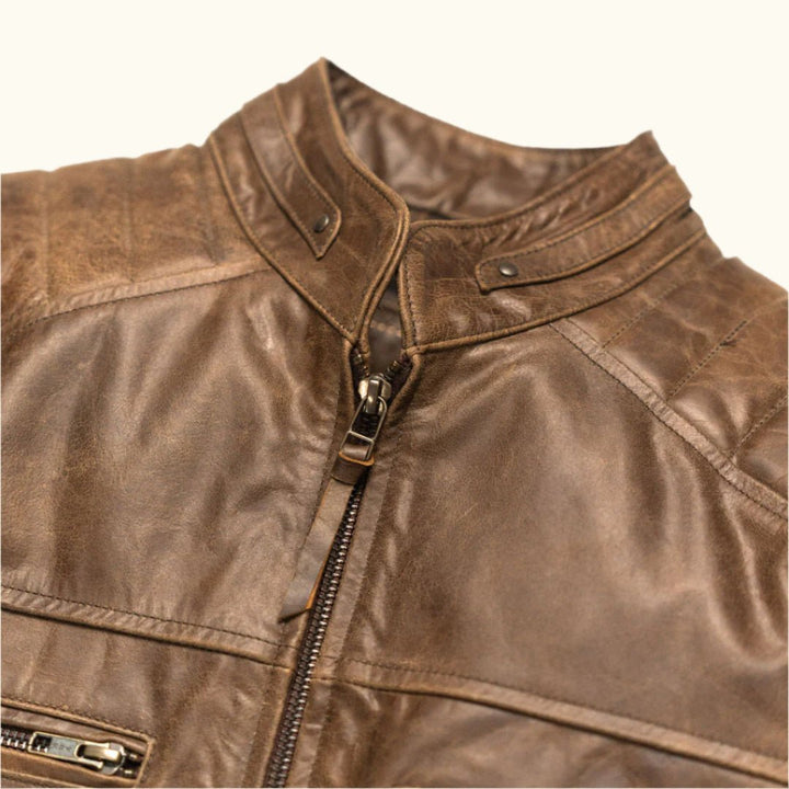 Cafe Racer Leather Jacket - Rare Leather