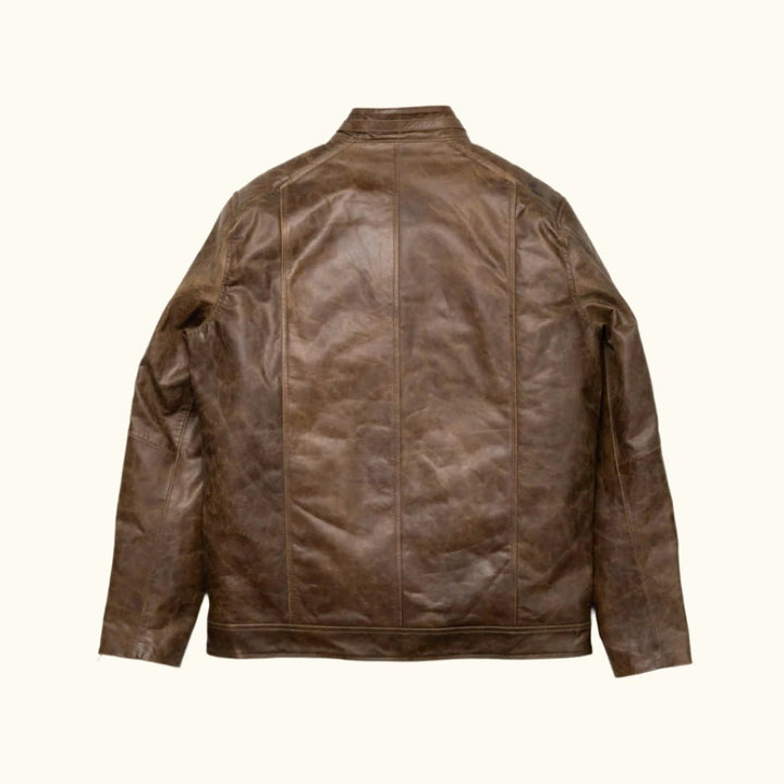 Cafe Racer Leather Jacket - Rare Leather