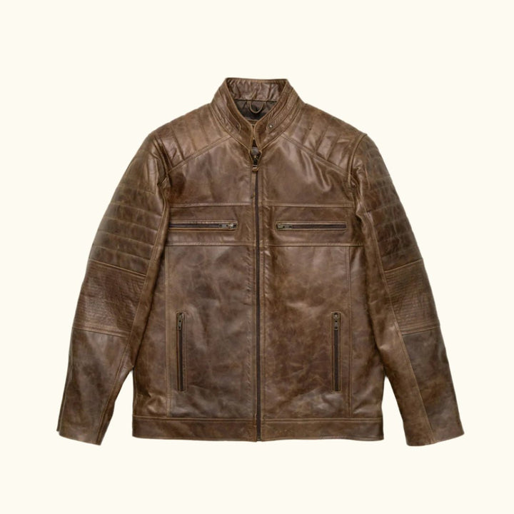 Cafe Racer Leather Jacket - Rare Leather