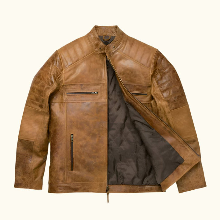 Cafe Racer Leather Jacket - Rare Leather