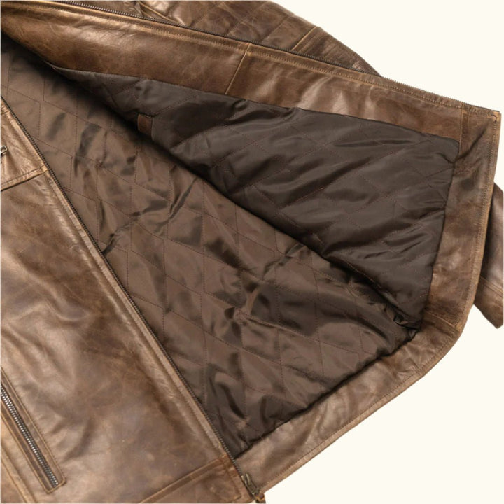 Cafe Racer Leather Jacket - Rare Leather