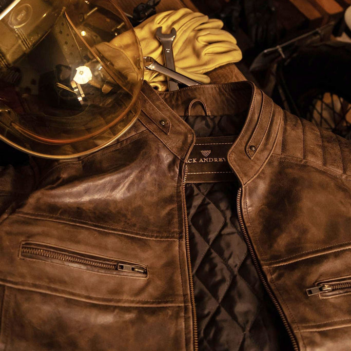 Cafe Racer Leather Jacket - Rare Leather