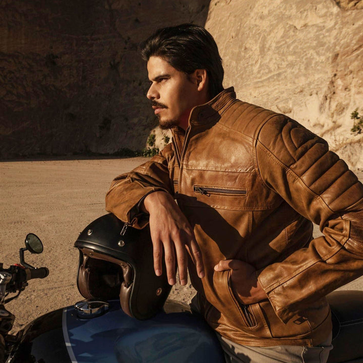 Cafe Racer Leather Jacket - Rare Leather