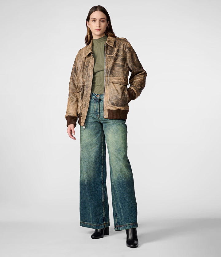 Cassidy Oversized Bomber - Rare Leather