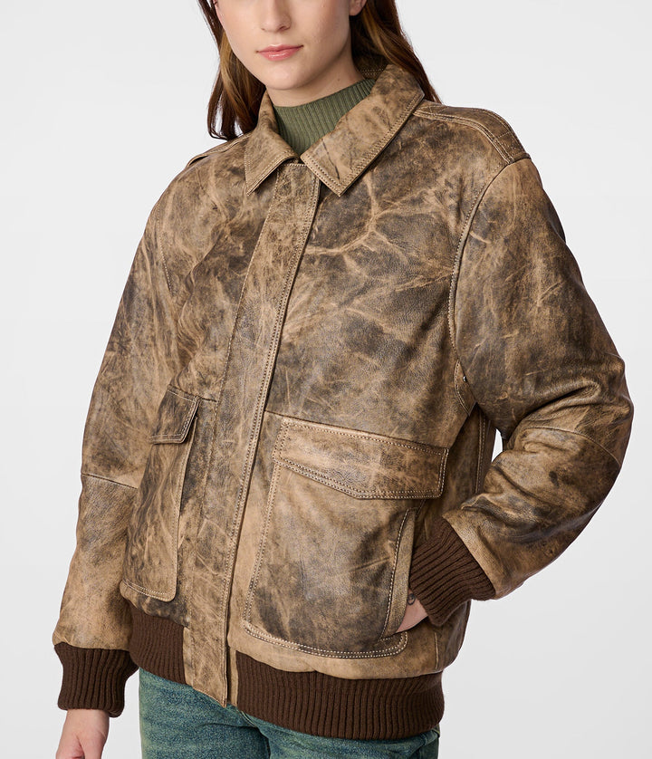 Cassidy Oversized Bomber - Rare Leather