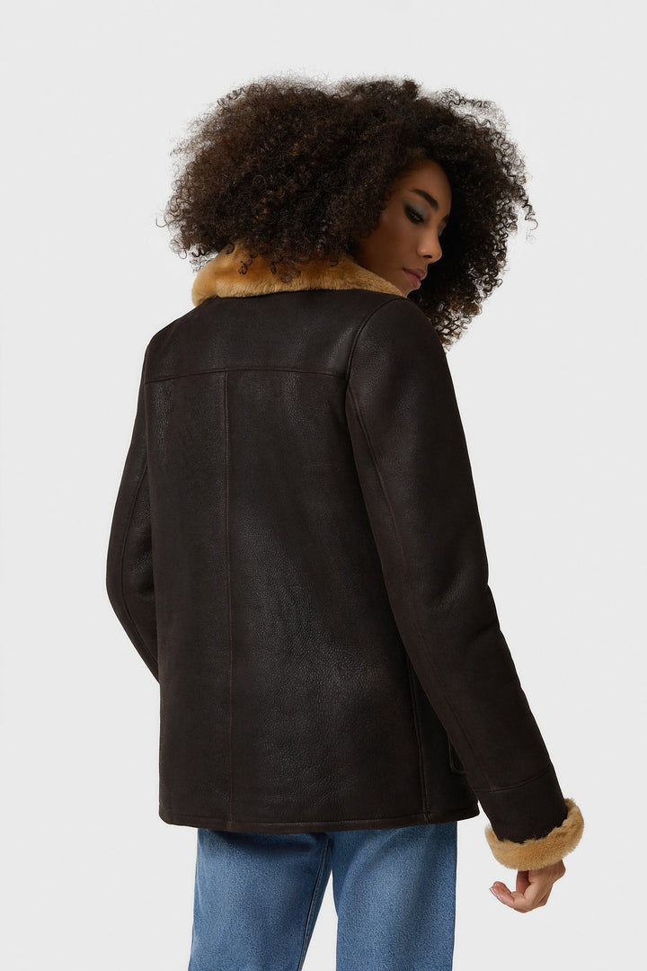 Chelsea Sheepskin Peacoat - Rare Leather