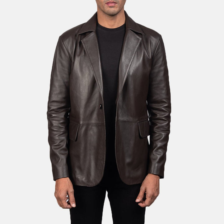 Daron Brown Leather Blazer - Rare Leather