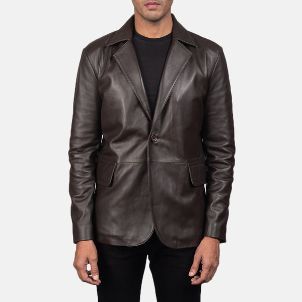 Daron Brown Leather Blazer - Rare Leather