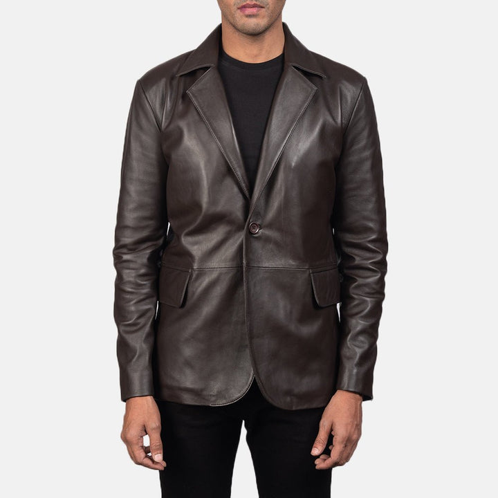Daron Brown Leather Blazer - Rare Leather