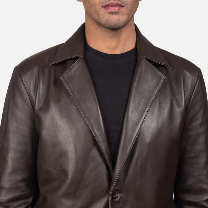 Daron Brown Leather Blazer - Rare Leather
