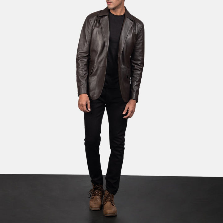Daron Brown Leather Blazer - Rare Leather