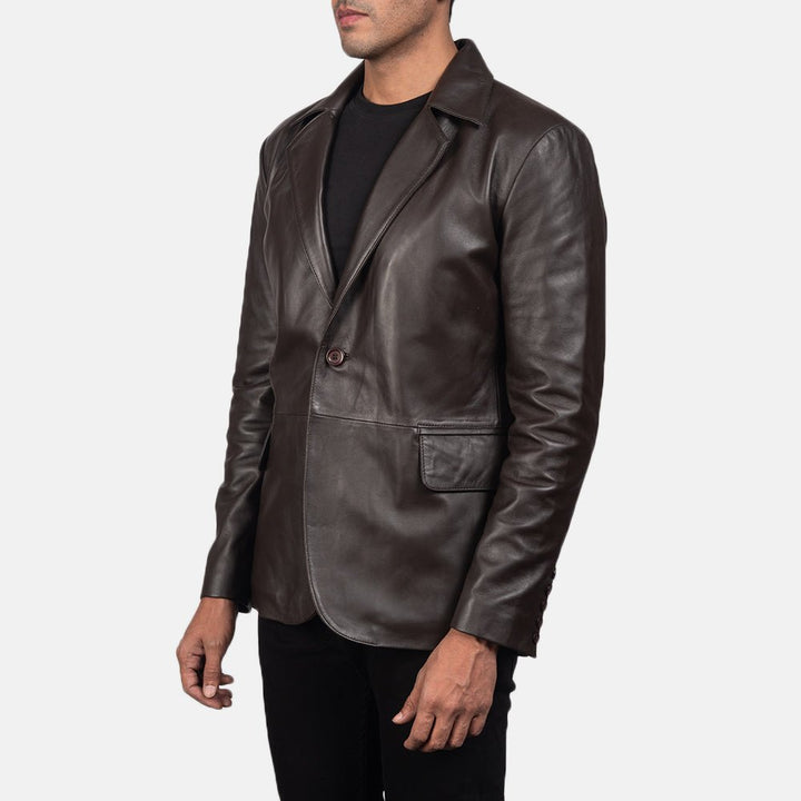 Daron Brown Leather Blazer - Rare Leather