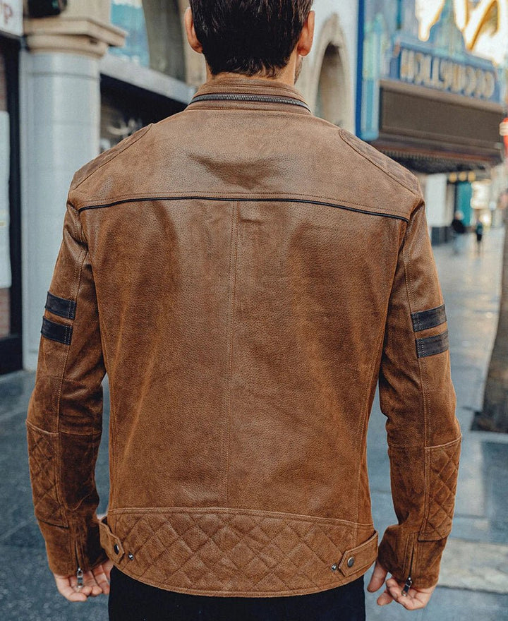 Denver Men’s Brown Bomber Leather Jacket Aviator - Rare Leather