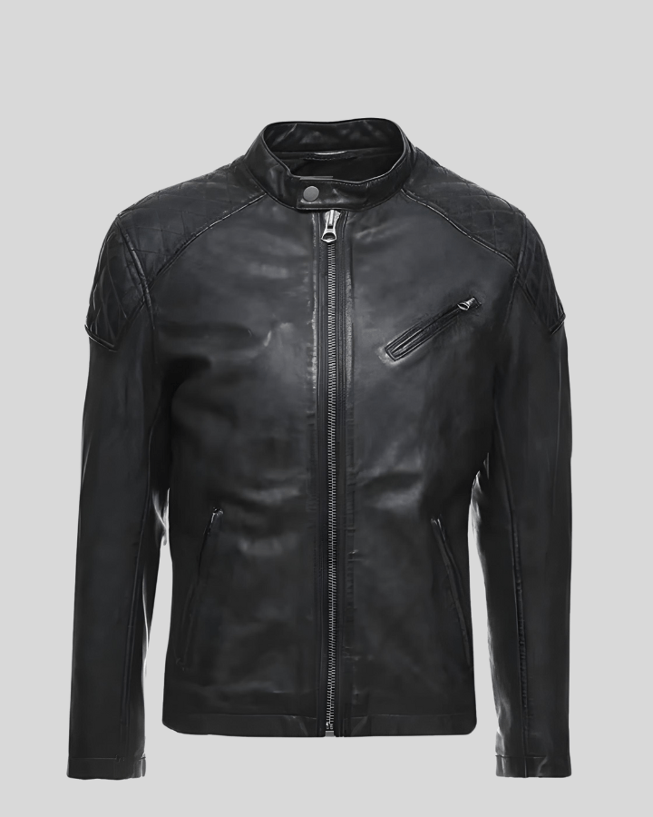 Dion Black Motorcycle Leather Jacket - Rare Leather