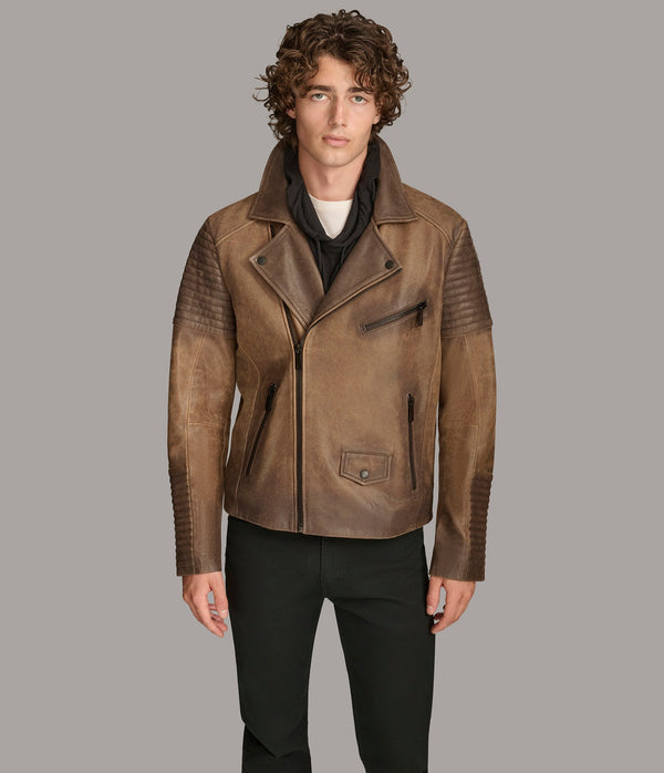 Dom Padded Moto Jacket - Rare Leather