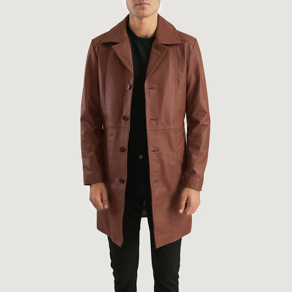 Don Long Brown Leather Coat - Rare Leather