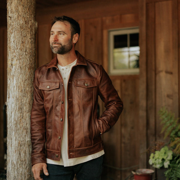 Driggs Leather Jacket | Cognac Brown - Rare Leather