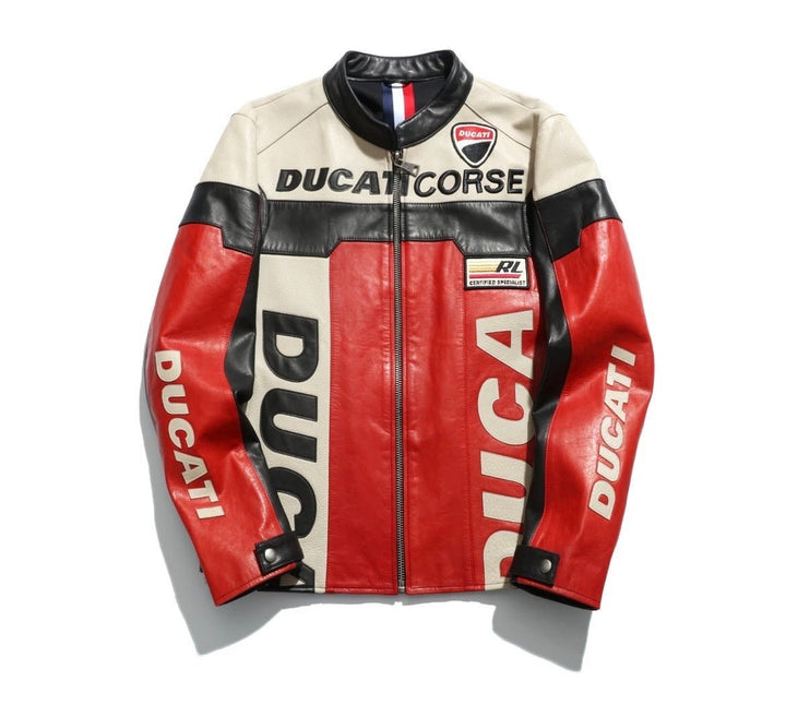 Ducati Leather Vintage Racing Jacket - Rare Leather Order Now !!