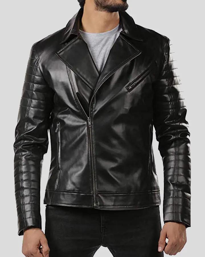 Elex Black Motorcycle Leather Jacket - Rare Leather