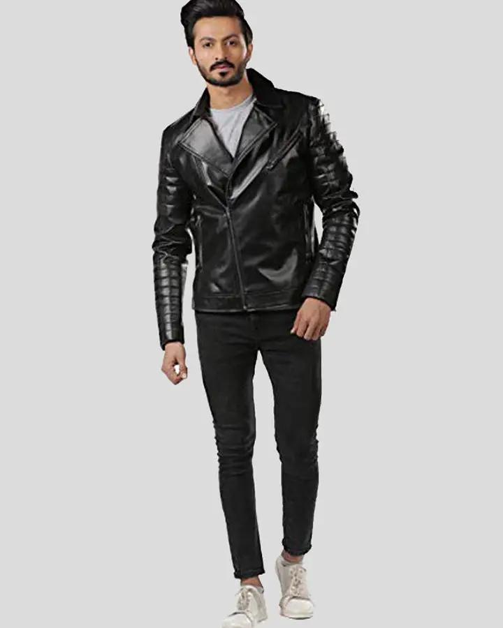 Elex Black Motorcycle Leather Jacket - Rare Leather