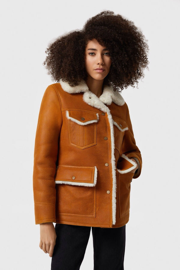 Evangeline Sheepskin Coat - Rare Leather