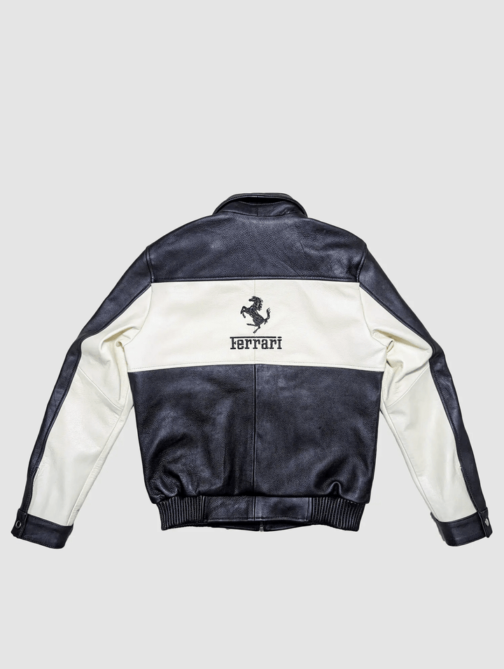 Ferrari Racing F1 Leather Bomber Jacket - Rare Leather Order Now !!