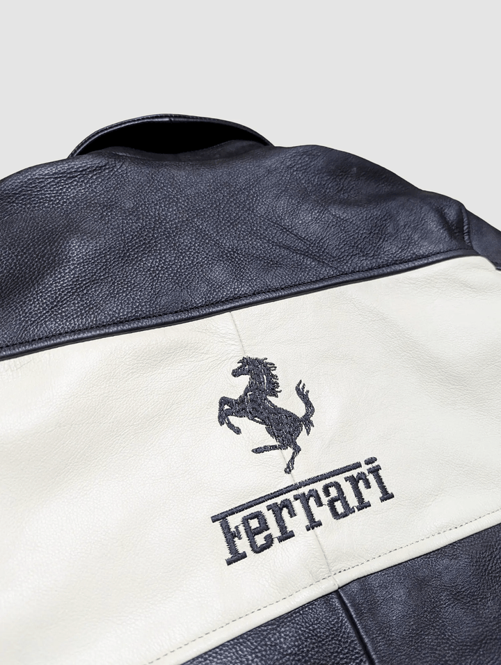 Ferrari Racing F1 Leather Bomber Jacket - Rare Leather Order Now !!