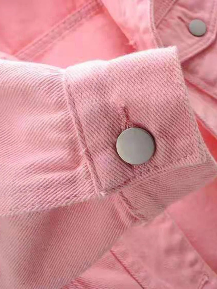 Full Size Cropped Denim Jacket Plus Size - Rare Leather