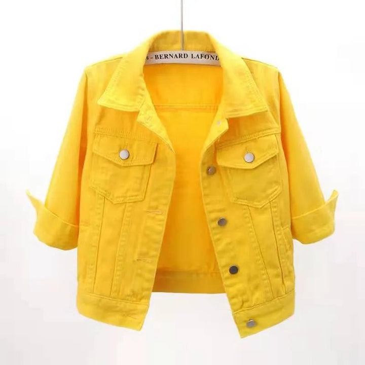 Full Size Cropped Denim Jacket Plus Size - Rare Leather