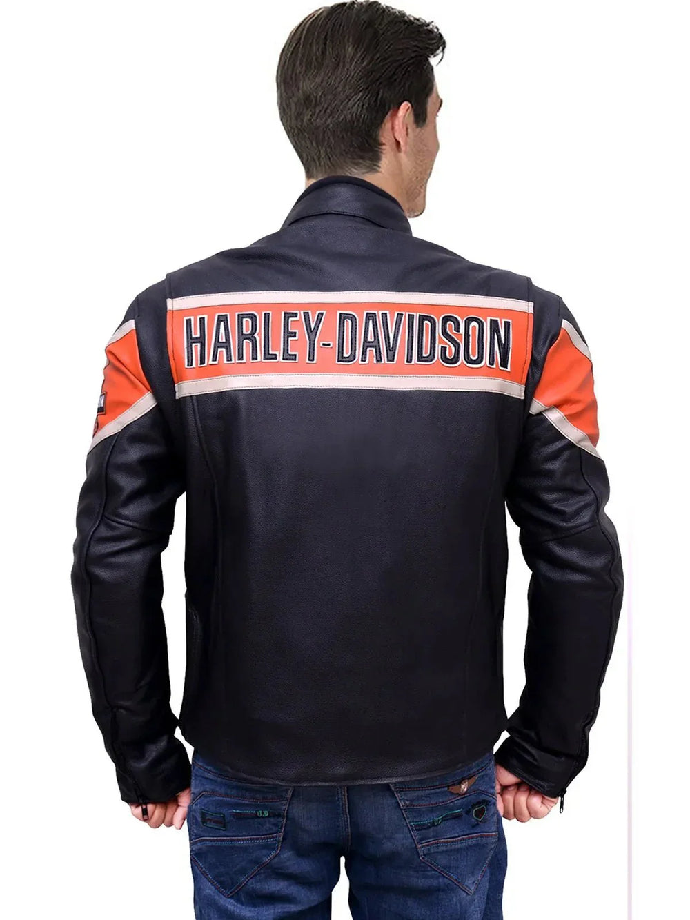 Harley Davidson Biker Genuine Leather Jacket Victoria Lane Style