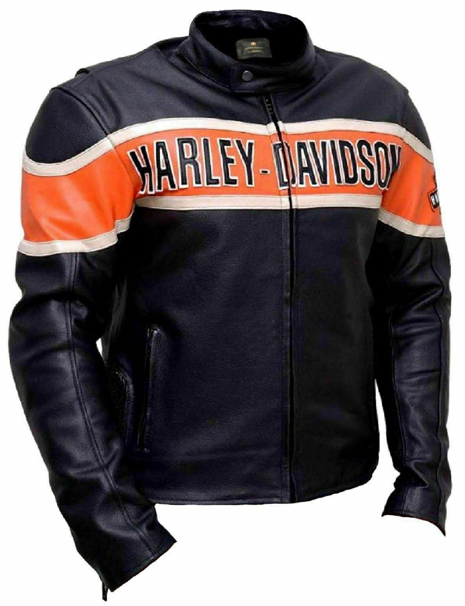Harley Davidson Biker Genuine Leather Jacket Victoria Lane Style