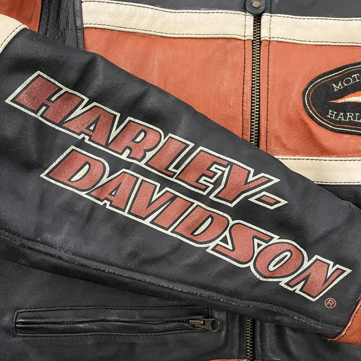 Harley Davidson Leather Racing Jacket - Rare Leather Order Now !!