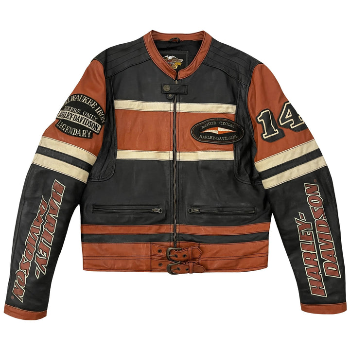 Harley Davidson Leather Racing Jacket - Rare Leather Order Now !!