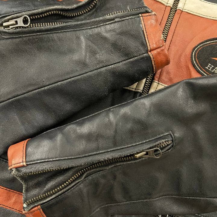 Harley Davidson Leather Racing Jacket - Rare Leather Order Now !!