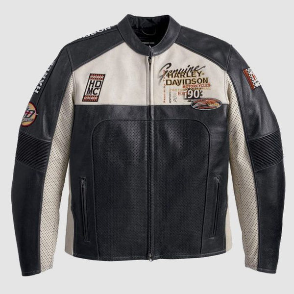 Harley Davidson Men Regulator Perforated Leather Jacket - Rare Leather Order Now !!