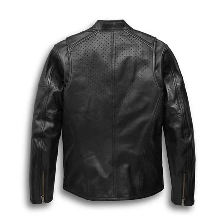 Harley Davidson Men’s Llano Perforated Leather Jacket - Rare Leather