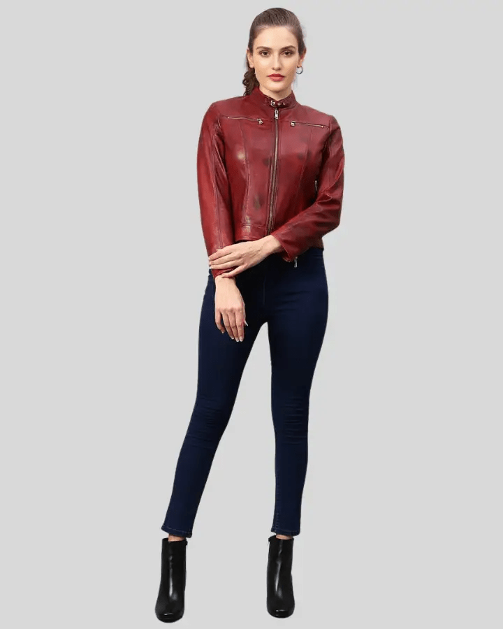 Hazal Red Racer Leather Jacket - Rare Leather