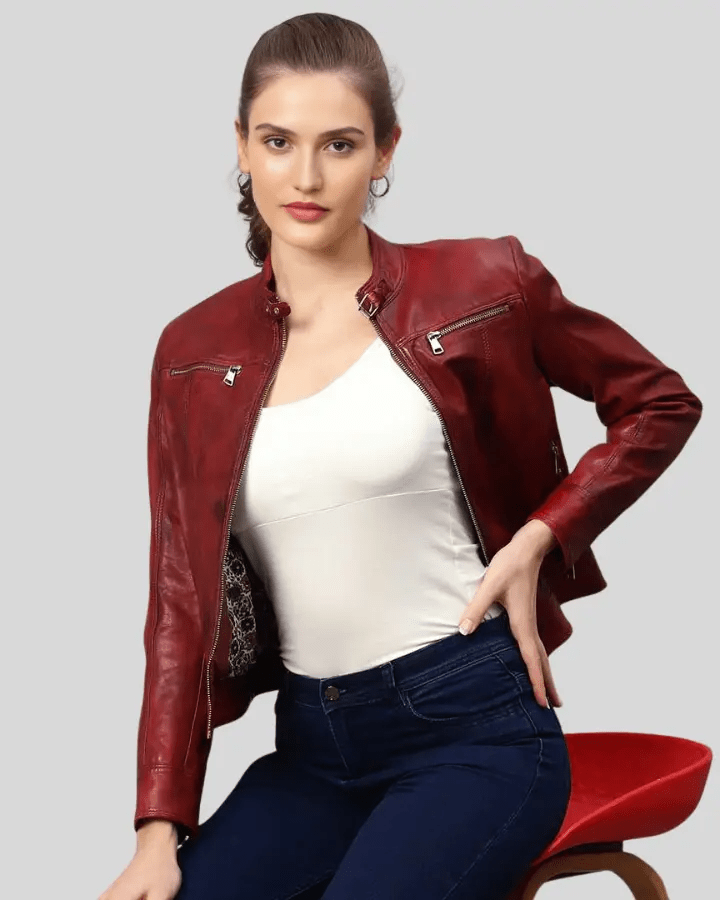 Hazal Red Racer Leather Jacket - Rare Leather