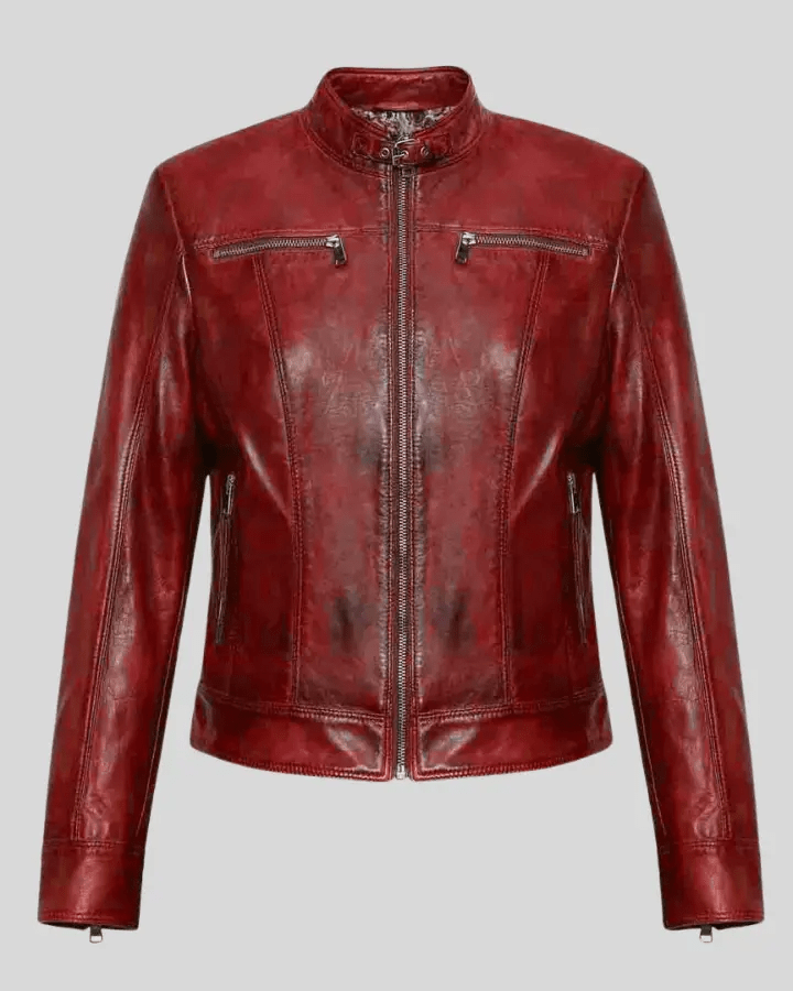 Hazal Red Racer Leather Jacket - Rare Leather