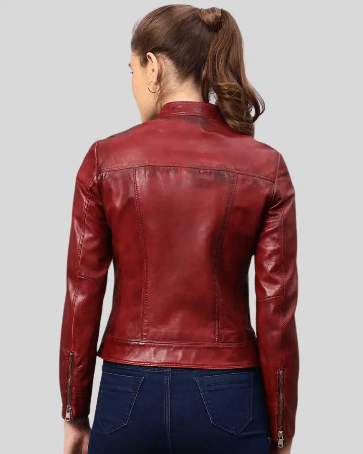 Hazal Red Racer Leather Jacket - Rare Leather