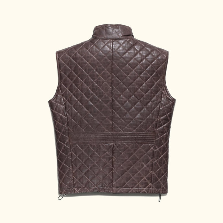 Highlands Quilted Leather Vest - Rare Leather