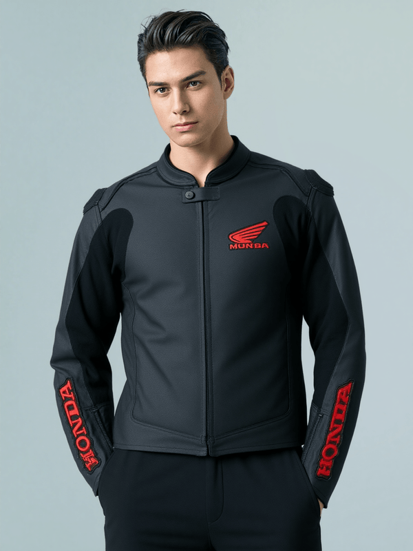 Honda Motorbike Style Leather Jacket - Rare Leather Order Now !!