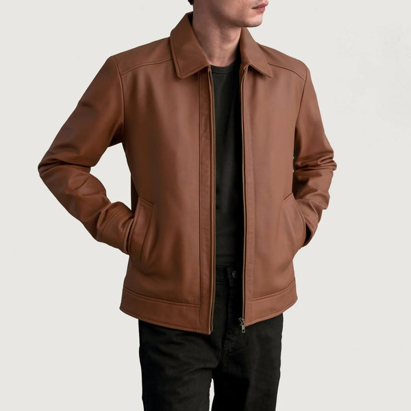 Inferno Matte Brown Leather Jacket - Rare Leather