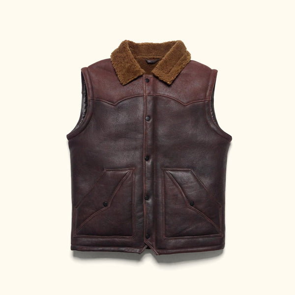 Jackson Leather Shearling Vest - Rare Leather