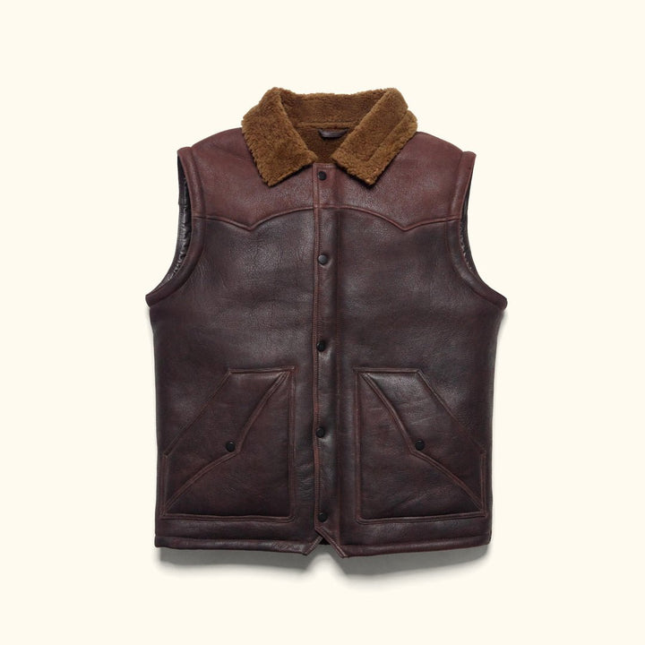Jackson Leather Shearling Vest - Rare Leather