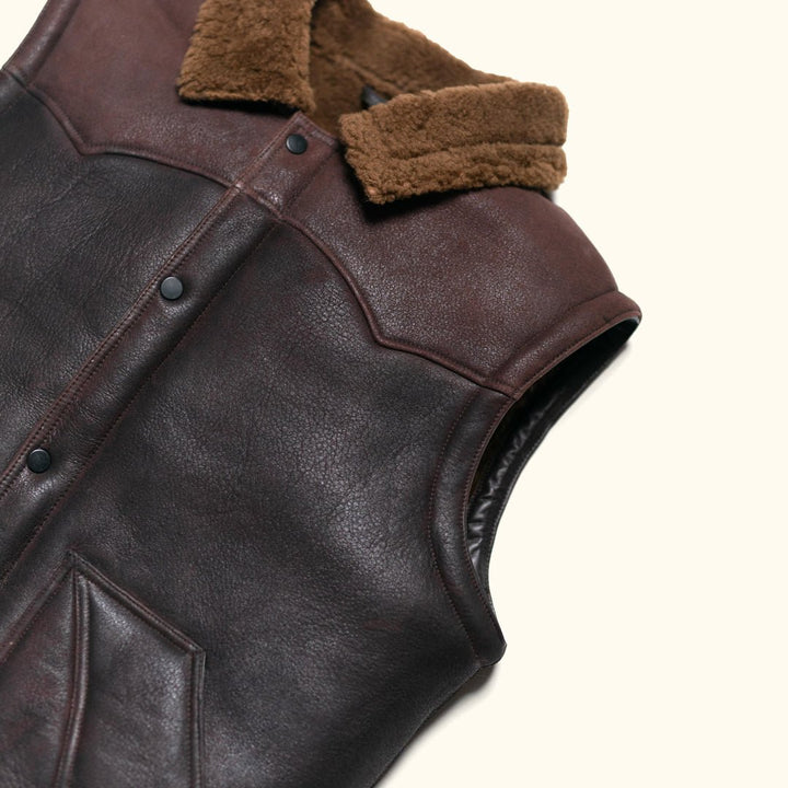 Jackson Leather Shearling Vest - Rare Leather