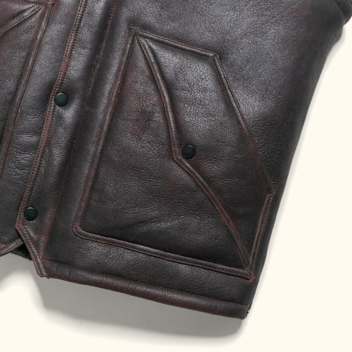 Jackson Leather Shearling Vest - Rare Leather