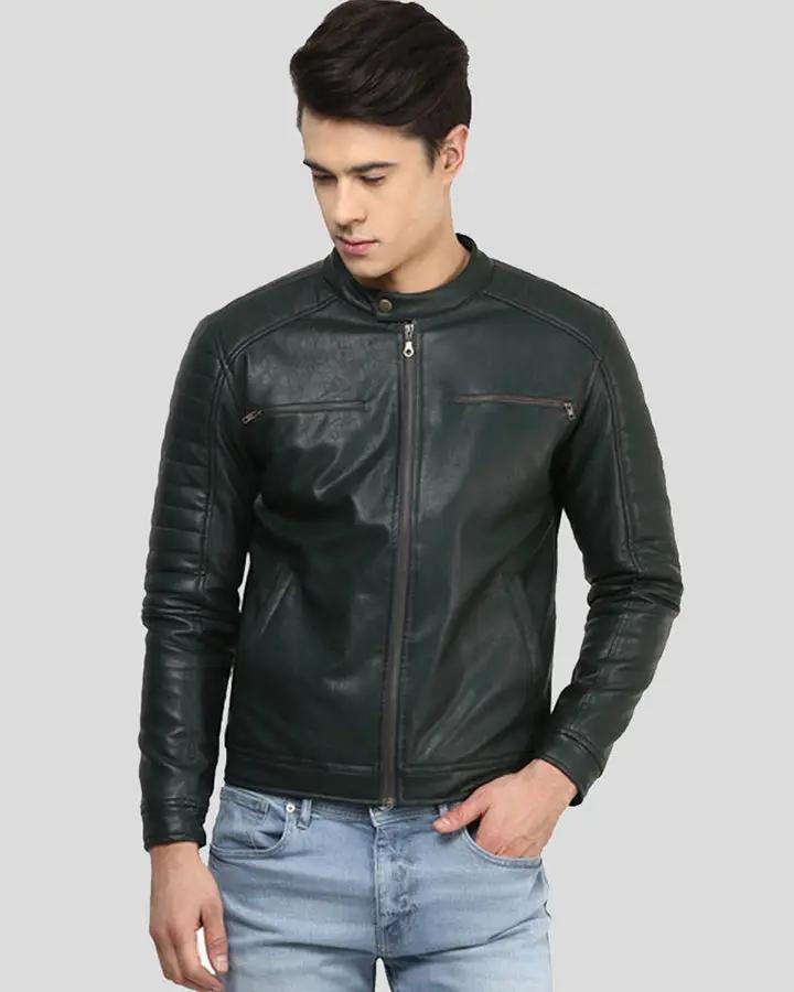 Jacob Black Biker Leather Jacket - Rare Leather
