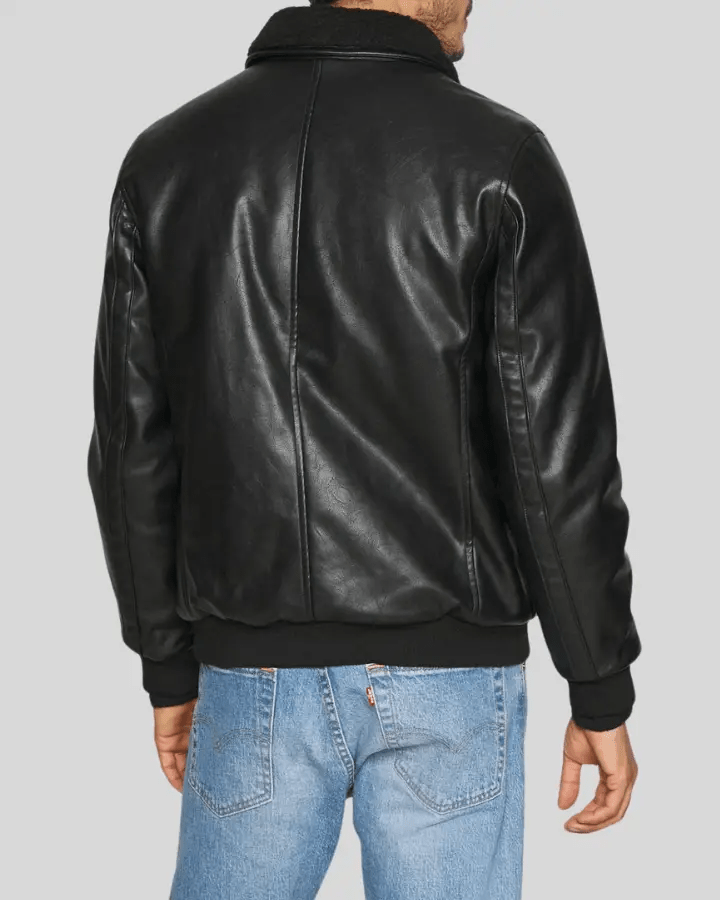 Jett Black Bomber Leather Jacket - Rare Leather